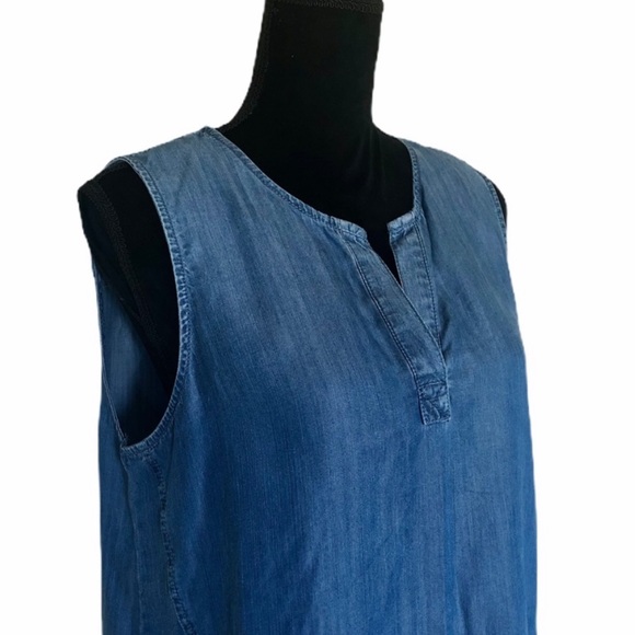 BeachLunchLounge pullover sleeveless 100% lyocell tie dye tunic top size large - Picture 4 of 10